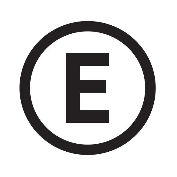 Основной шрифт для буквы E иконка Иллюстрация дизайн — стоковый вектор