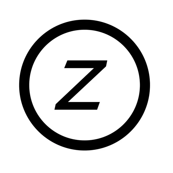 Fonte básica letra Z ícone Ilustração design —  Vetores de Stock