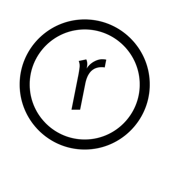 Caratteri di base lettera r icona Illustrazione design — Vettoriale Stock