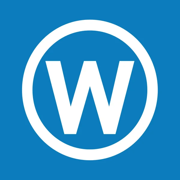 Basic font letter W icon Illustration design — Stock Vector