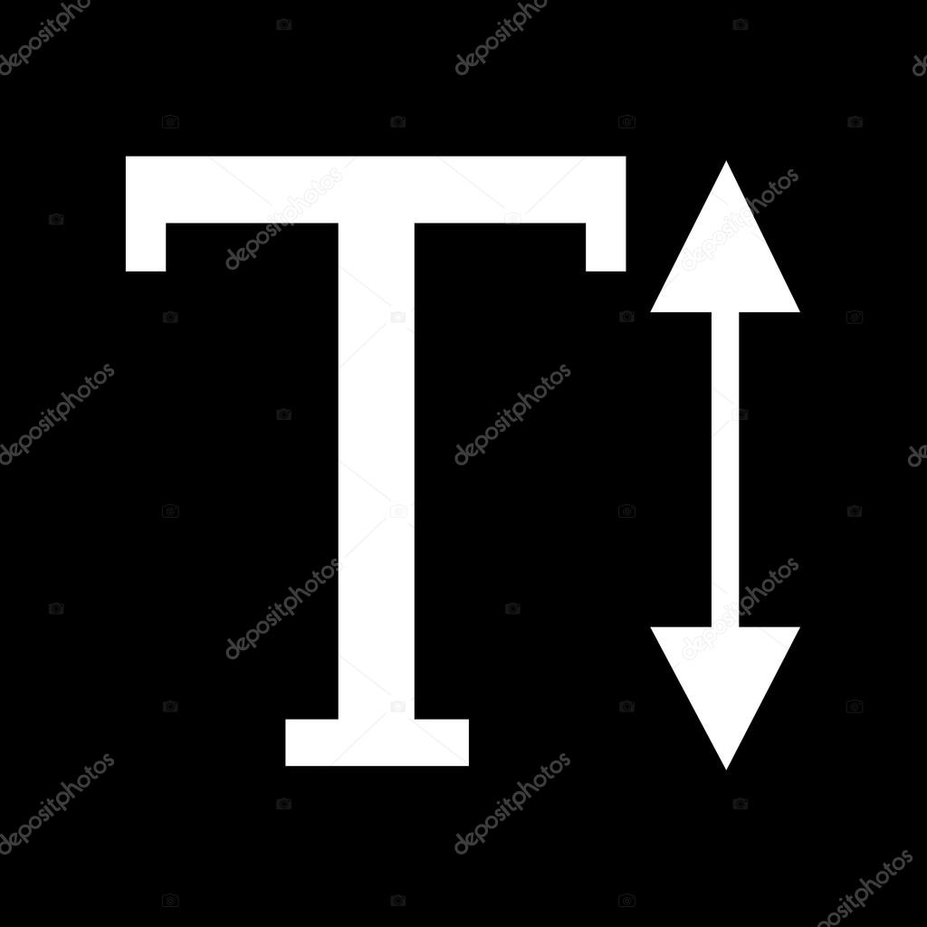文字の高さを編集記号アイコン イラスト デザイン ストックベクター