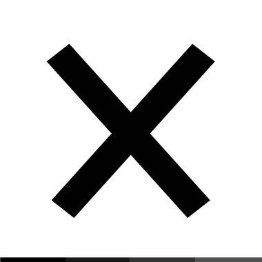 Çapraz simgesi illüstrasyon tasarım silmek