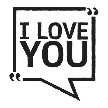 I aşk sen harfler illüstrasyon tasarımı