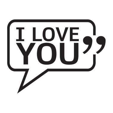 I aşk sen harfler illüstrasyon tasarımı