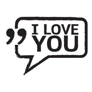 I aşk sen harfler illüstrasyon tasarımı