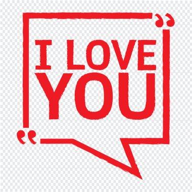 I aşk sen harfler illüstrasyon tasarımı