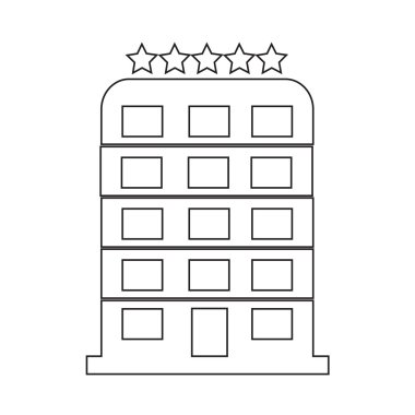 5 star Hotel Icon illüstrasyon tasarımı