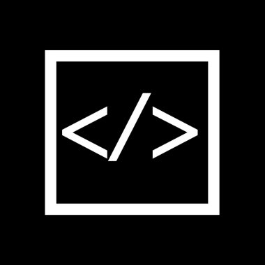 Dil Html simgesi, Progrmming kodu simgesini illüstrasyon tasarımı