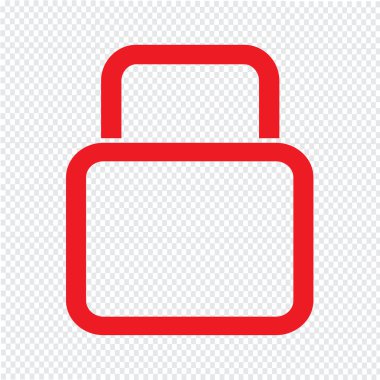 kilit simgesi illüstrasyon tasarımı