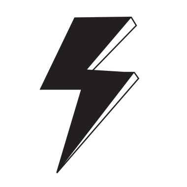 Yıldırım ikonuna illüstrasyon tasarımı