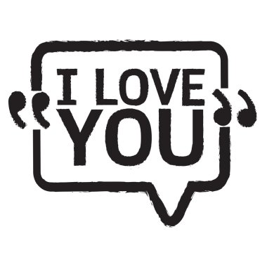 I aşk sen harfler illüstrasyon tasarımı