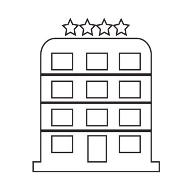 4 yıldızlı Hotel Icon illüstrasyon tasarımı