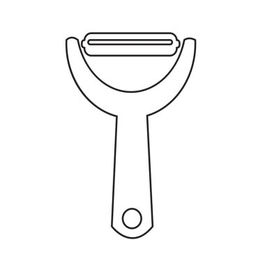 Patates soyma simge illüstrasyon tasarım