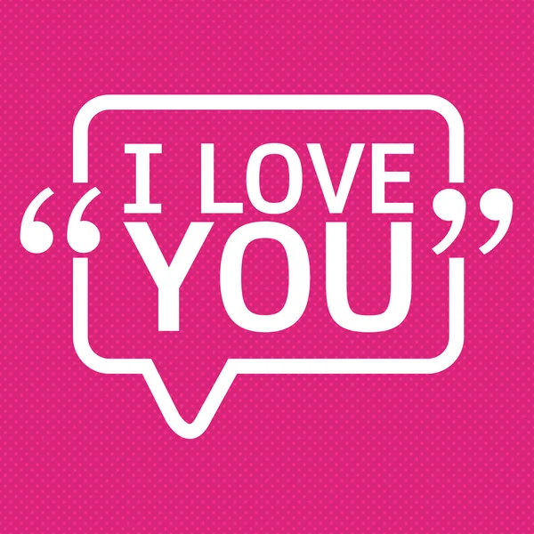 I LOVE YOU Lettering Diseño de ilustración — Archivo Imágenes Vectoriales