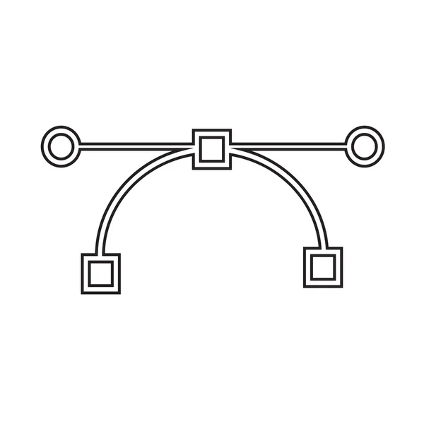 Bezier Kurve Werkzeugsymbol Illustration design — Stockvektor
