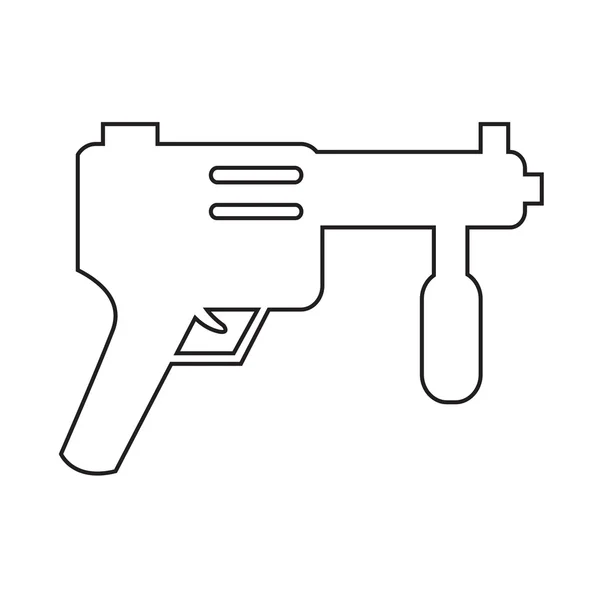 Icône de pistolet sous-machine Illustration design — Image vectorielle