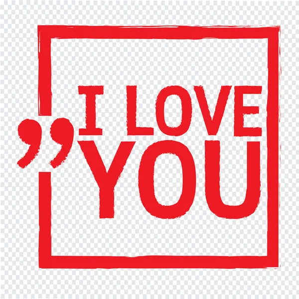 I Love u belettering afbeelding ontwerp — Stockvector