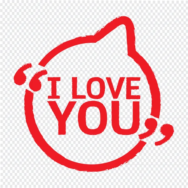 I Love u belettering afbeelding ontwerp — Stockvector