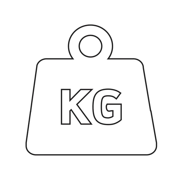 Waga kg ikona ilustracja projektu — Wektor stockowy