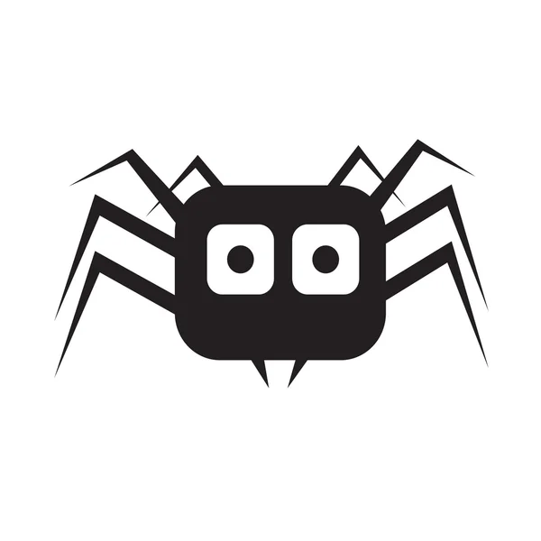 Projeto da ilustração do ícone da aranha — Vetor de Stock