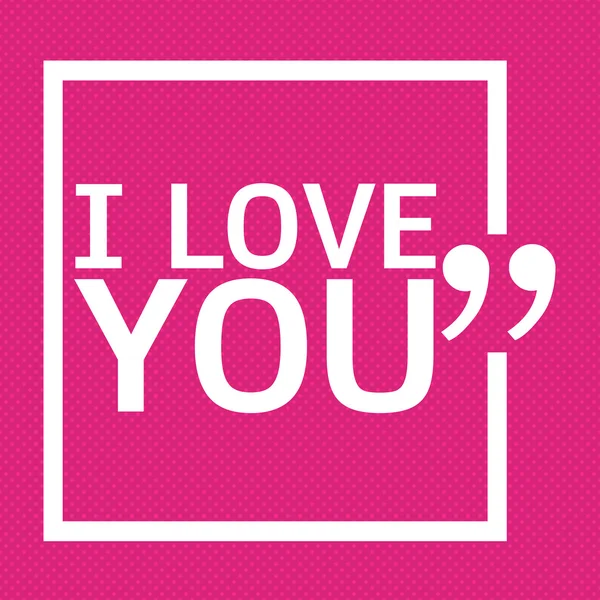 I LOVE YOU Lettering Diseño de ilustración — Archivo Imágenes Vectoriales