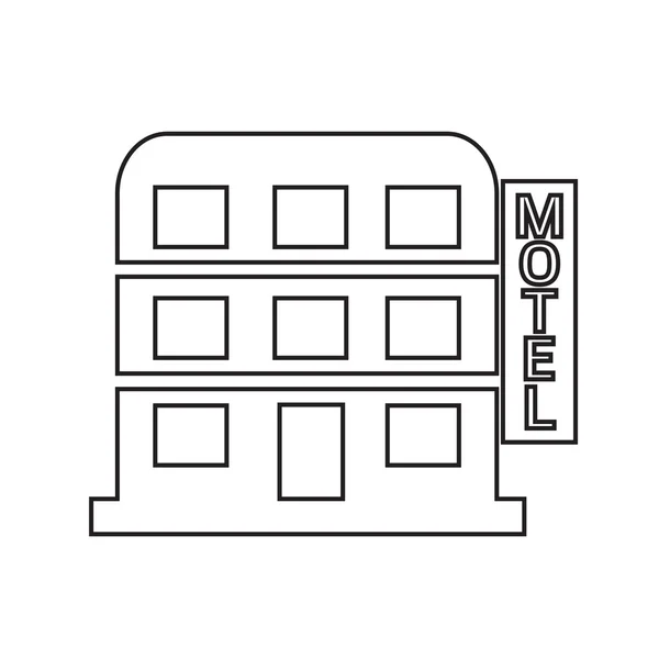 Εικονίδιο Motel εικονογράφηση σχεδιασμός — Διανυσματικό Αρχείο