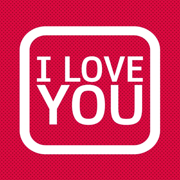 I LOVE YOU Lettering Diseño de ilustración — Vector de stock