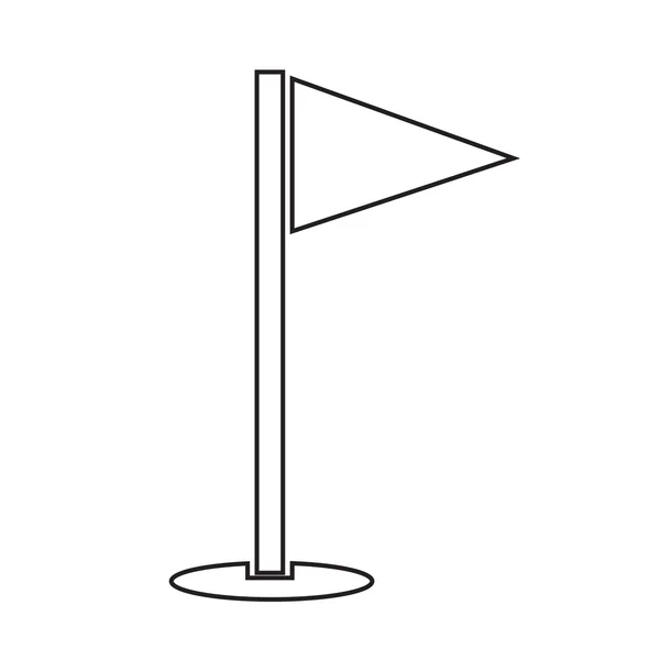 Icône drapeau de golf Illustration design — Image vectorielle