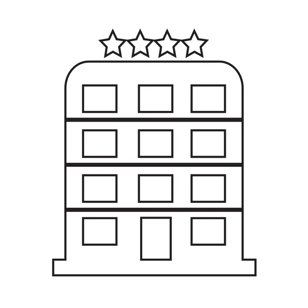 4 Desain ikon Star Hotel Illustration - Stok Vektor
