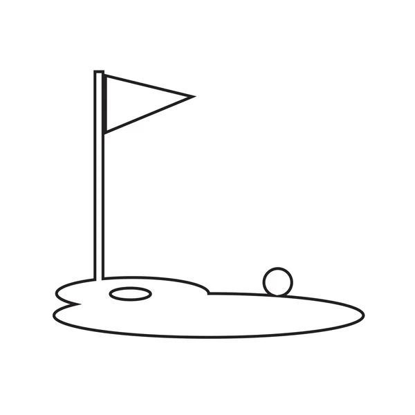 Golfbaan pictogram afbeelding ontwerp — Stockvector