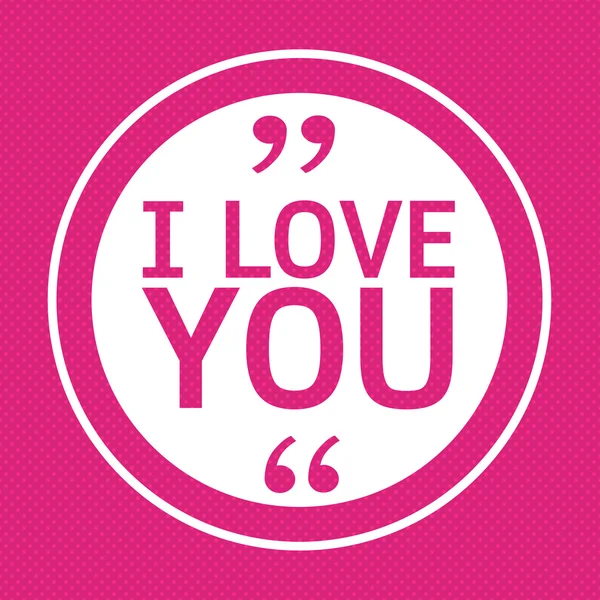 I LOVE YOU Lettering Diseño de ilustración — Vector de stock