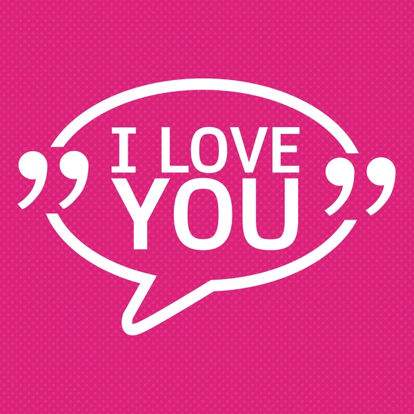 I LOVE YOU Lettering Diseño de ilustración — Vector de stock