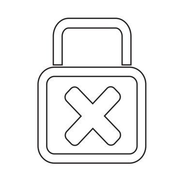 kilit simgesi illüstrasyon tasarımı