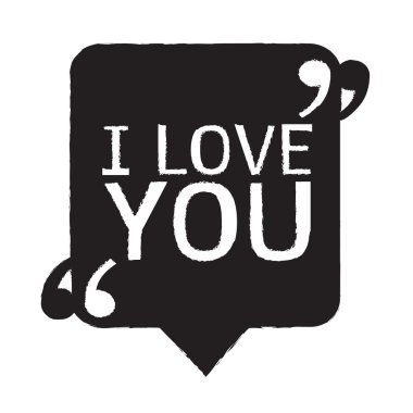 I aşk sen harfler illüstrasyon tasarımı