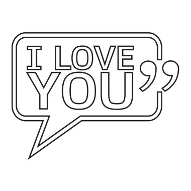 I aşk sen harfler illüstrasyon tasarımı