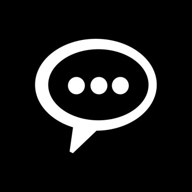 Konuşma balonu simgesinin illüstrasyon tasarımı