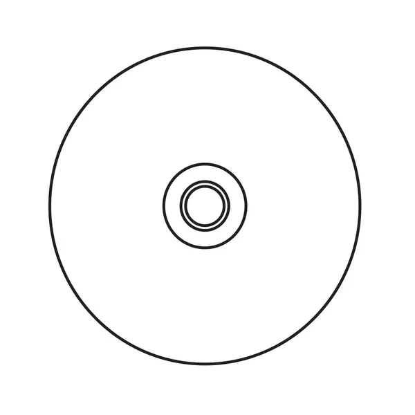 Compact Disc opslag pictogram afbeelding ontwerp — Stockvector