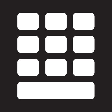 tuş takımı simgesi illüstrasyon tasarım