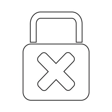 kilit simgesi illüstrasyon tasarımı