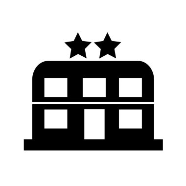 2 star Hotel Icon illüstrasyon tasarımı
