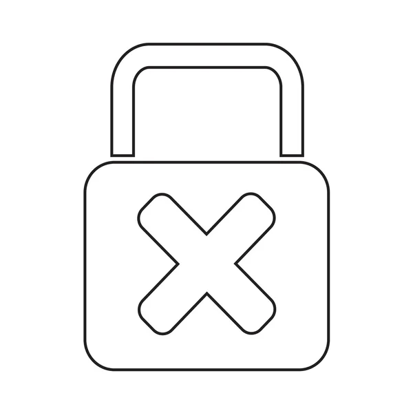 Ícone de bloqueio Design de ilustração — Vetor de Stock