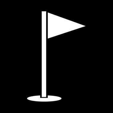 Golf bayrak simgesi illüstrasyon tasarımı