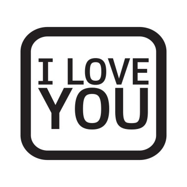 I aşk sen harfler illüstrasyon tasarımı