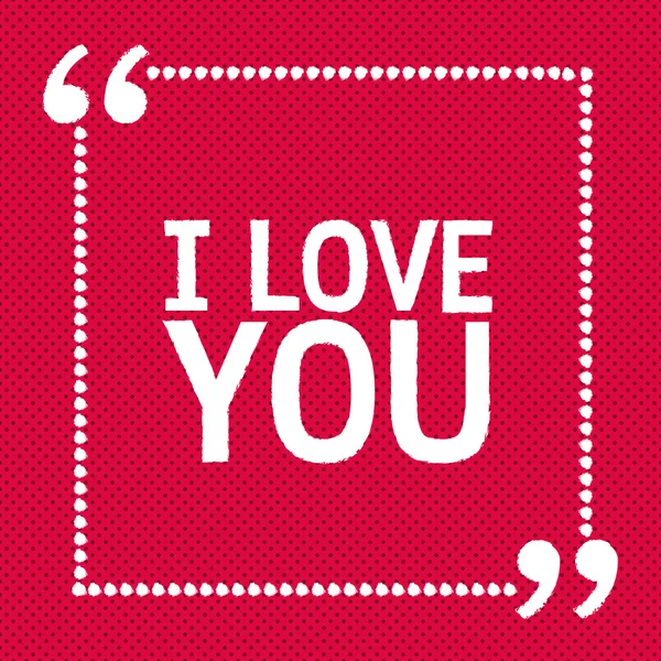 I LOVE YOU Lettering Illustration design — Stock Vector