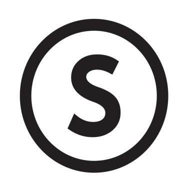 Temel yazı tipi harf s simge illüstrasyon tasarım