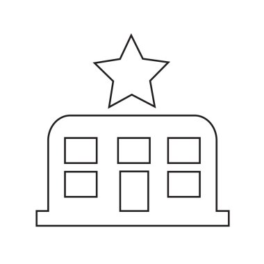 1 star Hotel Icon illüstrasyon tasarımı