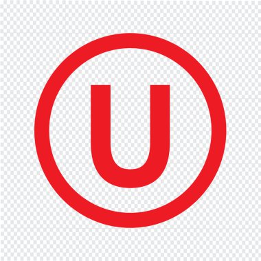 Temel yazı tipi harf u simge illüstrasyon tasarım