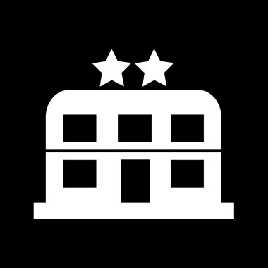 2 star Hotel Icon illüstrasyon tasarımı
