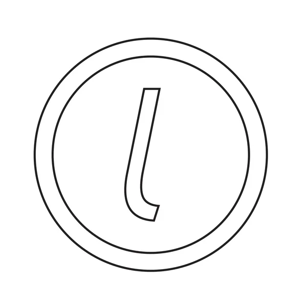 Базовая буква шрифта L — стоковый вектор