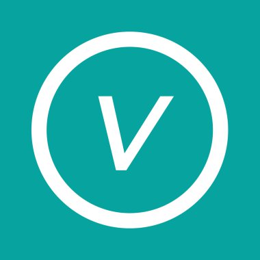 Temel yazı tipi harf V simge illüstrasyon tasarım